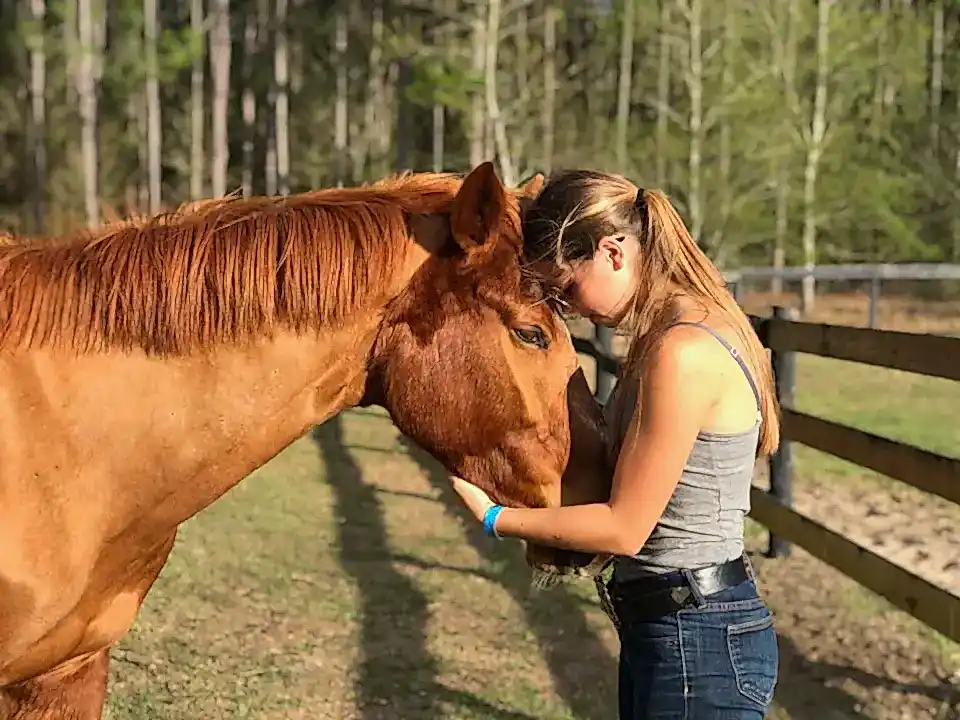 Cat Zimmerman and Annie the Mustang